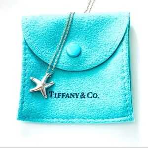 Tiffany starfish sterling silver pendant